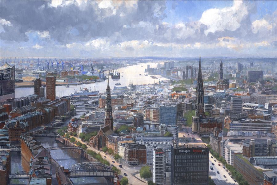 Blick auf die Speicherstadt -VERKAUFT-