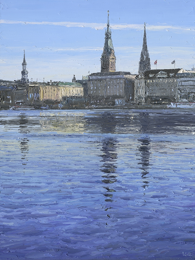 Wasserspiegelung, Alster -VERKAUFT_