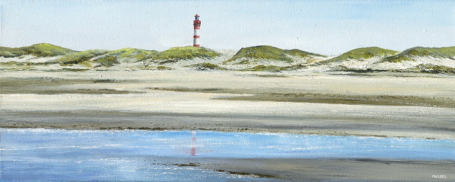 Leuchtturm Amrum mit Spiegelung