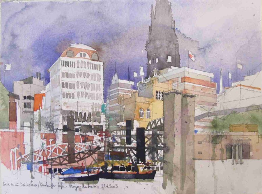 Blick in die Deichstraße / Hamburger Hafen