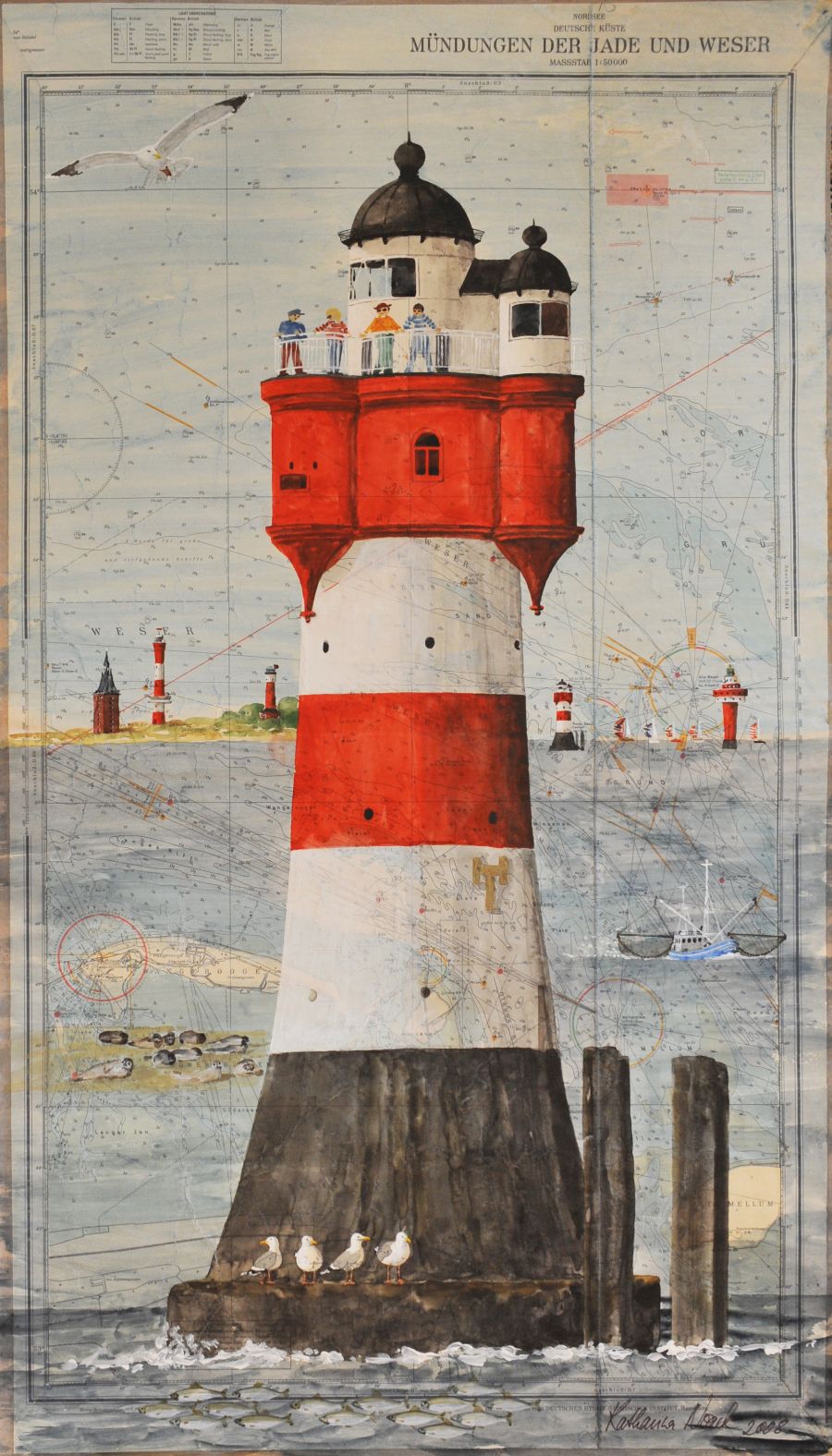 Leuchtturm Roter Sand hat Gäste