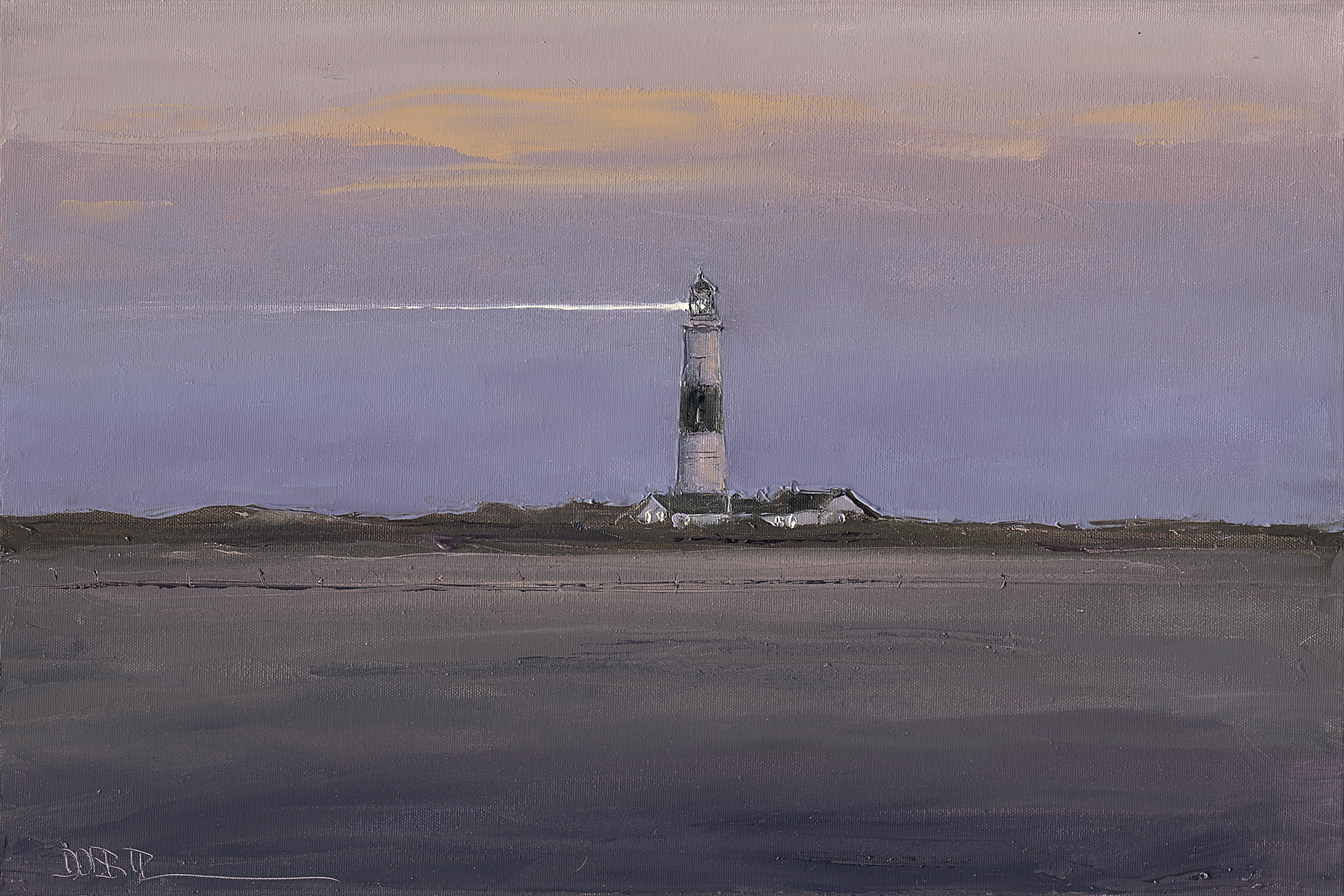 Kampener Leuchtturm im Abendlicht