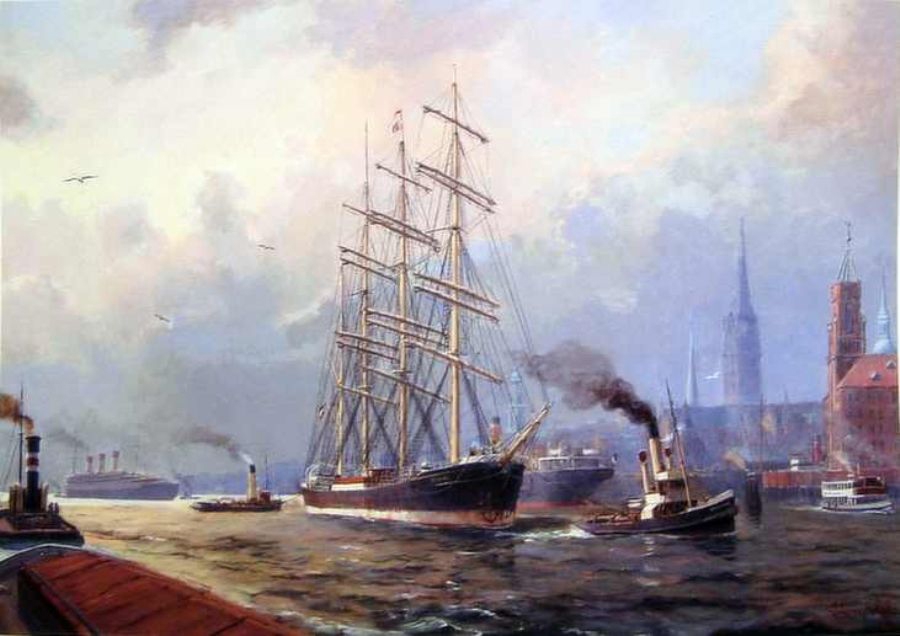 "Peking" im Hamburger Hafen, 1932
