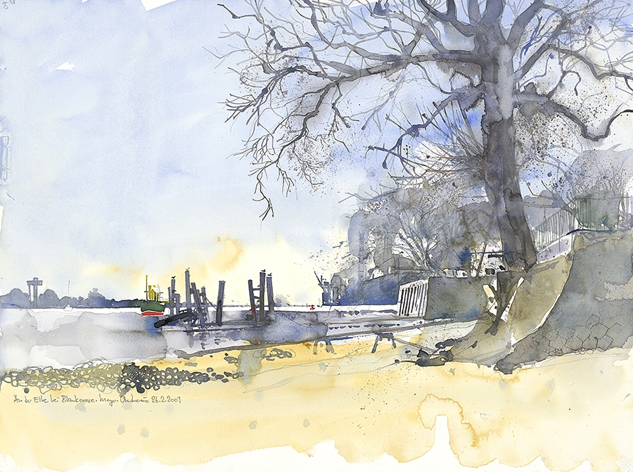 An der Elbe bei Blankenese -VERKAUFT-