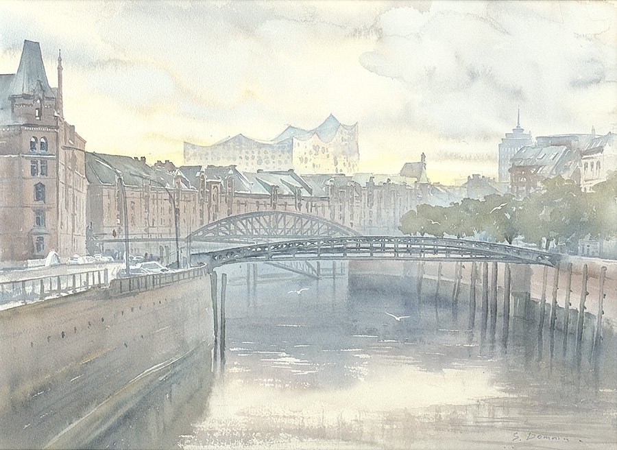 Hamburg - Blick auf die Speicherstadt