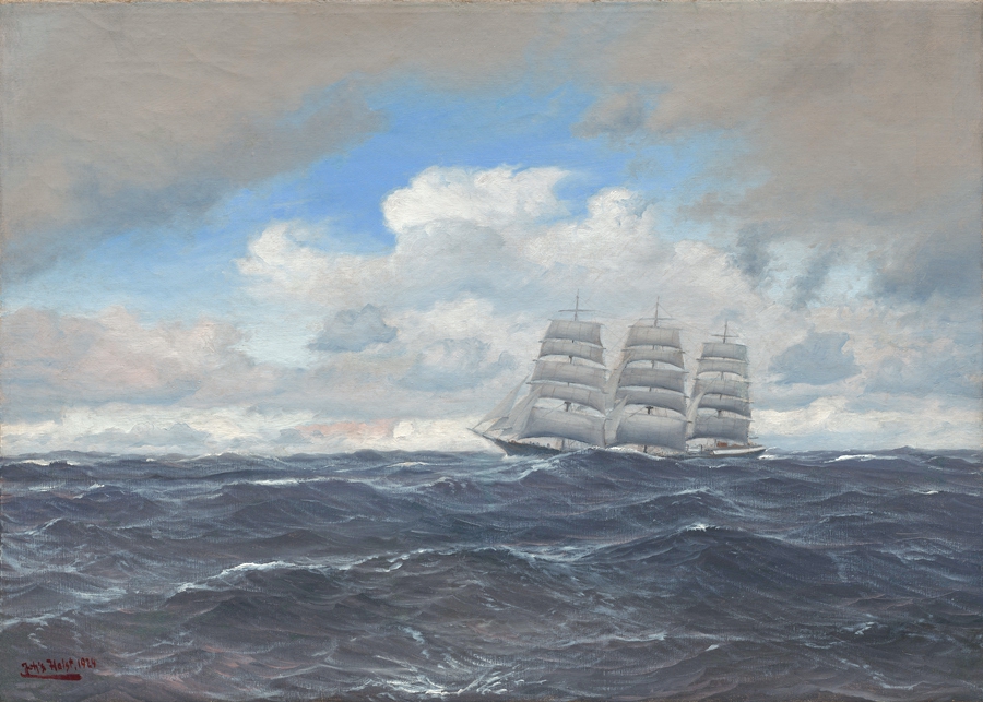 Vollschiff am Wind