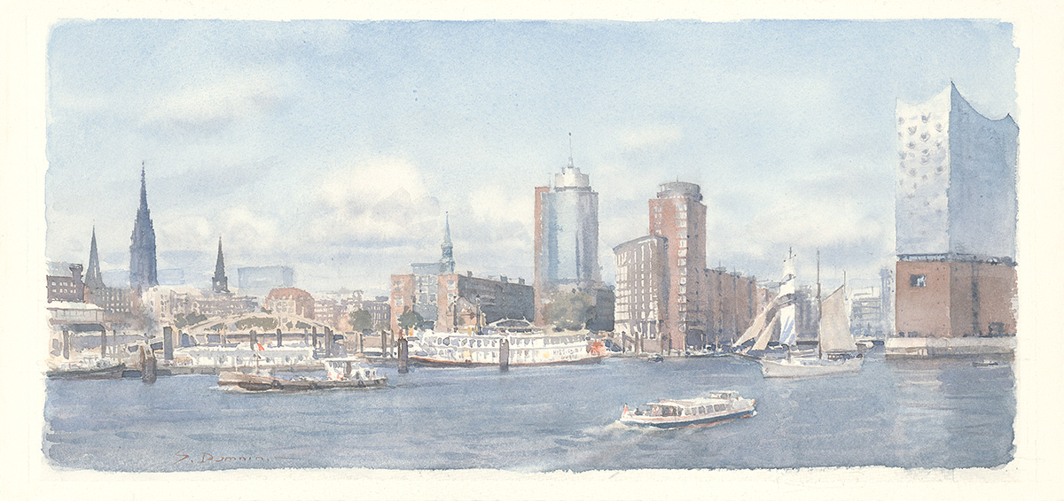 Speicherstadt von der Elbe aus -VERKAUFT-