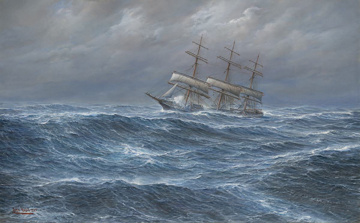 Vollschiff im Sturm - VERKAUFT-