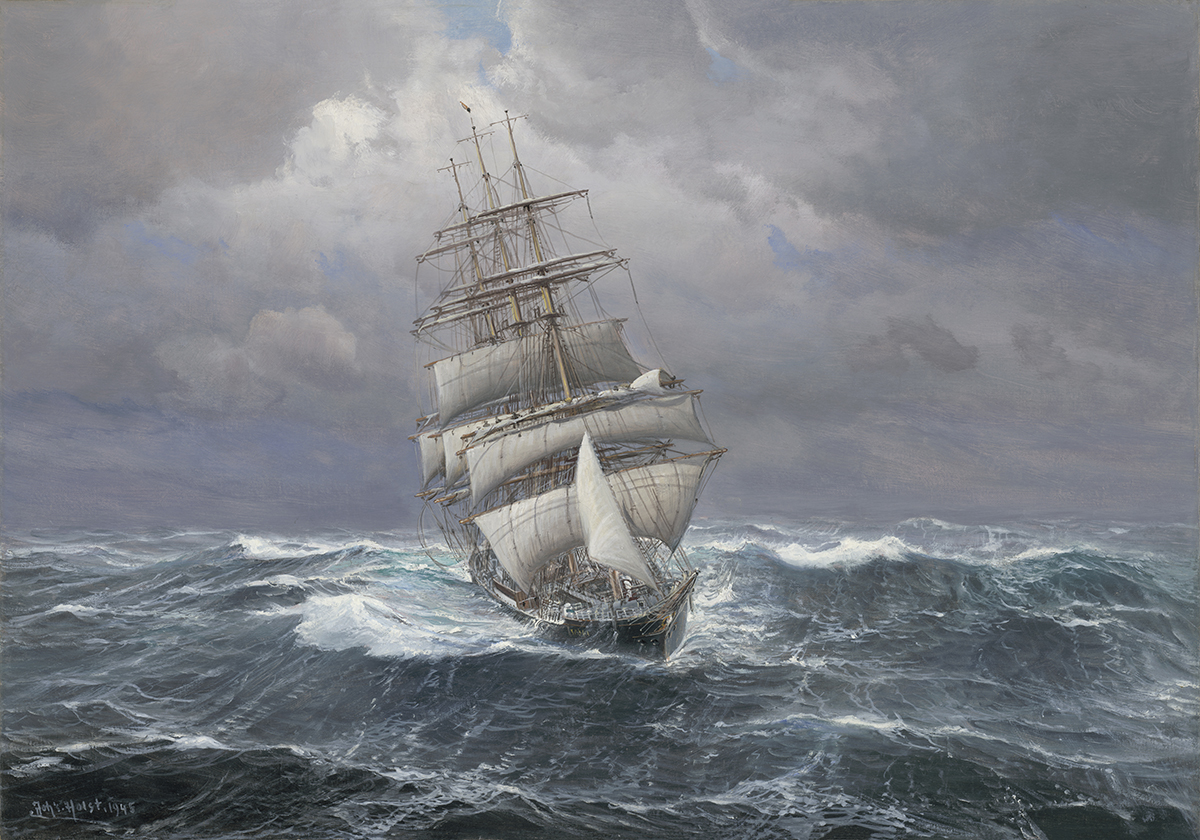 Reffen bei achterlichem Wind -VERKAUFT-