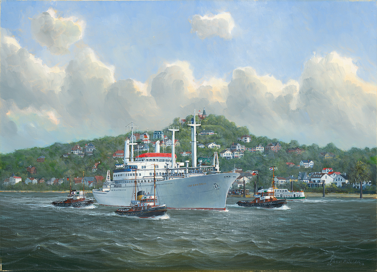 Cap San Diego vor Blankenese -VERKAUFT-