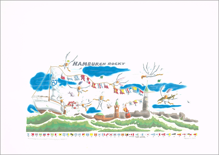 Hamburch rockt - Flaggenalphabet