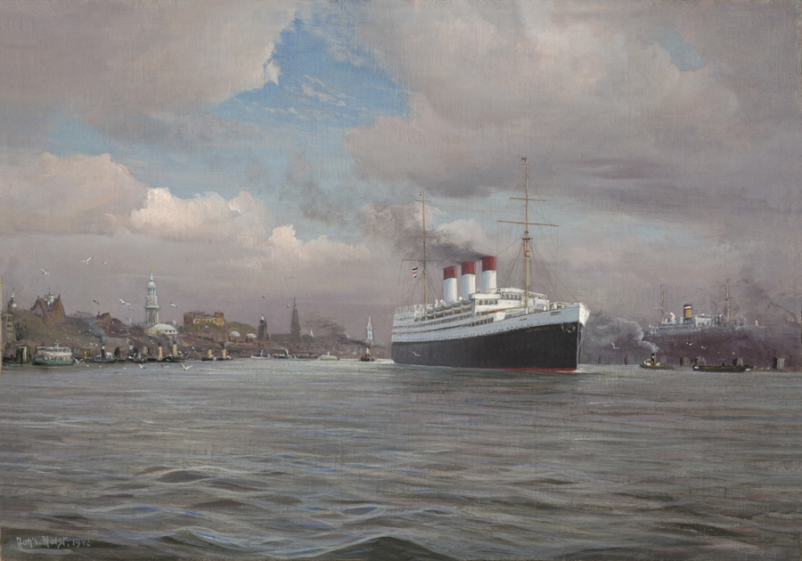 Cap Arcona auslaufend aus dem Hamburger Hafen