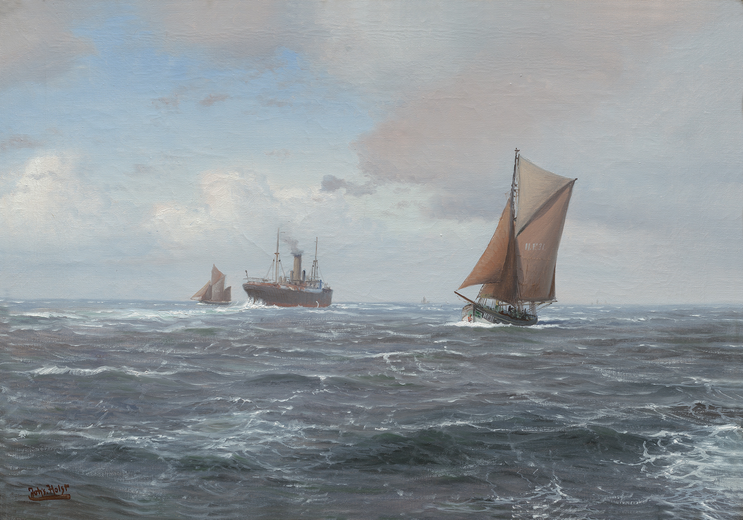 H.F.31 auf der Elbe -VERKAUFT-