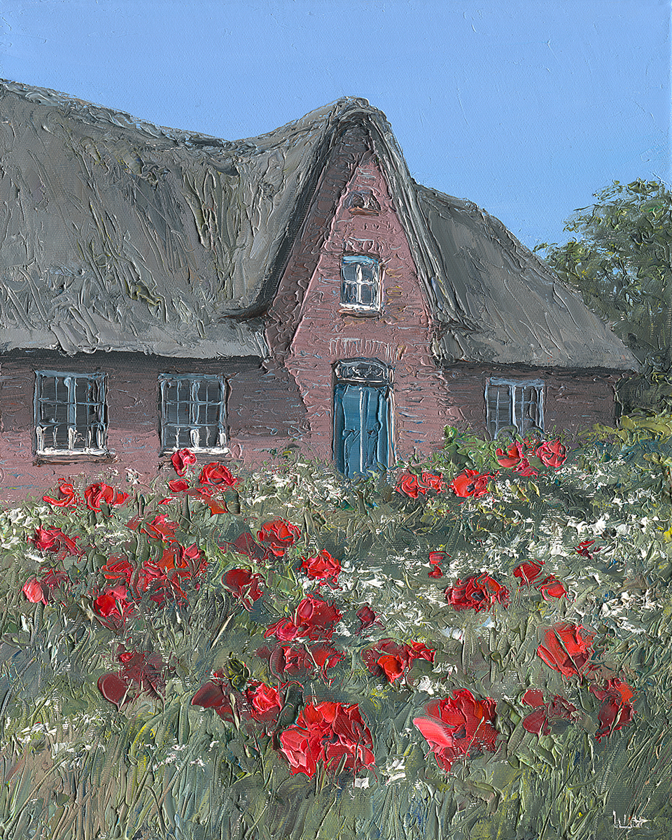 Mohn vor Friesenhaus